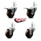 Service Caster 3'' High Temp Phenolic Wheel Swivel 7/16'' Stem Caster Set 2 Total Lock Brake, 4PK SCC-GRTTL20S314-PHRHT-716138-2-S-2 - alternate 2